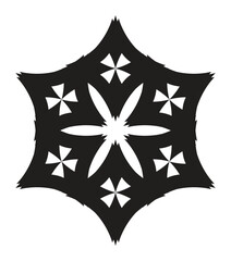 Star shape flower pattern mandala vector design. 