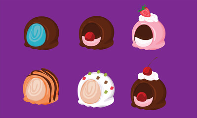 Elegant Italian Truffle Tartufo Dessert Snack with Rich Texture and Flavor

