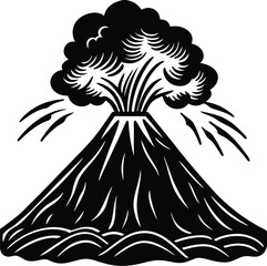 Caribbean Volcano With Dramatic Smoke Plume