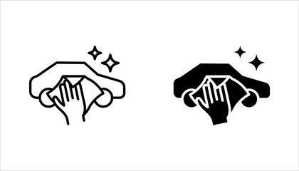 Car wash vector icons set. Car cleaning service, vector illustration on white background