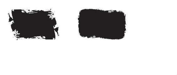 Brush lines set. Vector black paint brush spots, highlighter lines or felt-tip pen marker. Ink smudge abstract shape stains and smear set with texture.