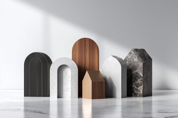 modern minimalist arch model geometric shape