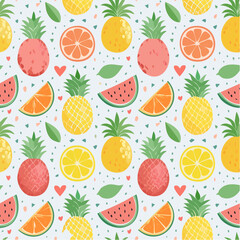 Summer Fruit Illustration Set