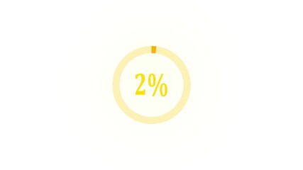 Pie chart animated video with 2 percent element white background . Statistics Business and finance theme Visual Data Representation for Finance, Sales, Statistics, Diagram. Motion Graphics Animated ,