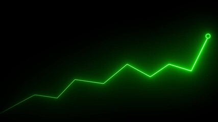 Abstract arrow business growth and graph chart icon animation , black background animation graph arrow , - Powered by Adobe