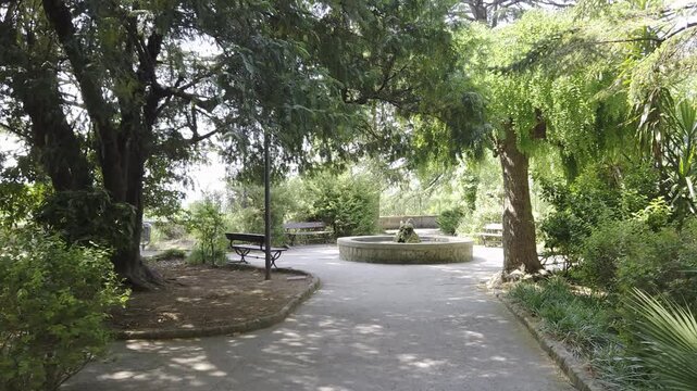 A public garden in the town of Sant'Agata de' Goti, Italy.