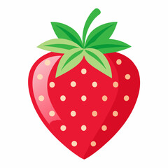 Fototapeta premium Strawberry Heart Vector | Generative AI and Linocut Silhouette Design