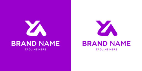 Creative YA Letter Logo with Abstract, Illustration, Design inspiration, Vector, Icon