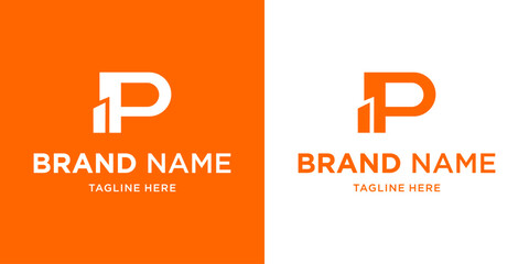 Creative Letter P Logo with Building, Illustration, Design Inspiration, Vector, Icon