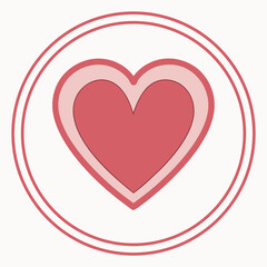 A simple handmade heart logo design in pink