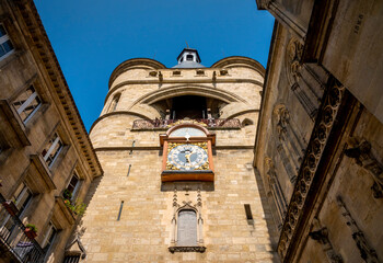 The gate Porte Cailhau is beautiful gothic architecture from the 15th century in Bordeaux, France