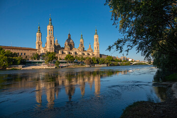 Basilica of Our Lady of Pillar in Zaragoza, Spain, Europe