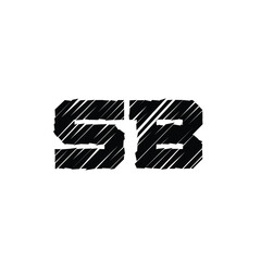 SB monogram logo design letter text name symbol monochrome logotype alphabet character simple logo