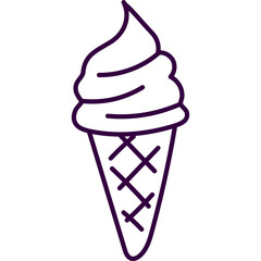 Ice Cream Cone Line Doodle