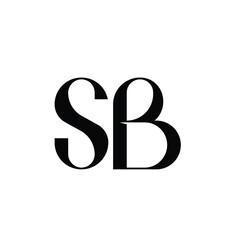 SB monogram logo design letter text name symbol monochrome logotype alphabet character simple logo