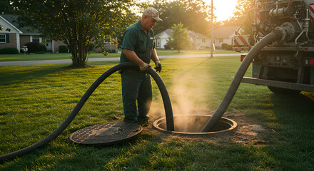 Septic Tank Pumping Service Manhole Work