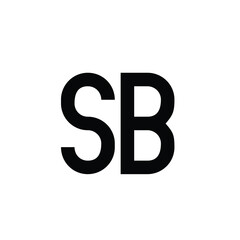 SB monogram logo design letter text name symbol monochrome logotype alphabet character simple logo