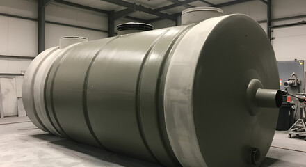 Large Industrial Storage Tank Isolated on Transparent Background