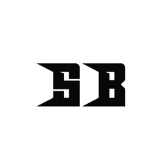 Obraz premium SB monogram logo design letter text name symbol monochrome logotype alphabet character simple logo