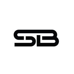 SB monogram logo design letter text name symbol monochrome logotype alphabet character simple logo