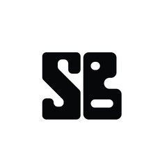 SB monogram logo design letter text name symbol monochrome logotype alphabet character simple logo