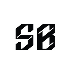SB monogram logo design letter text name symbol monochrome logotype alphabet character simple logo