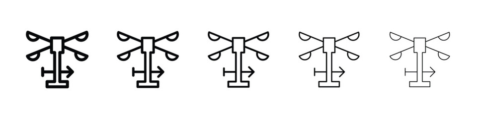 Anemometer icon for mobile concept and web design.