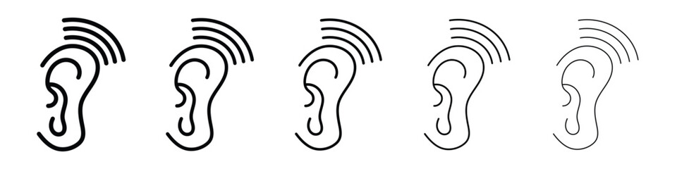 Assistive listening systems icon for mobile concept and web design.