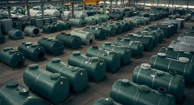 Industrial Storage Tanks in Warehouse