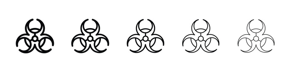 Biohazard icon for mobile concept and web design.