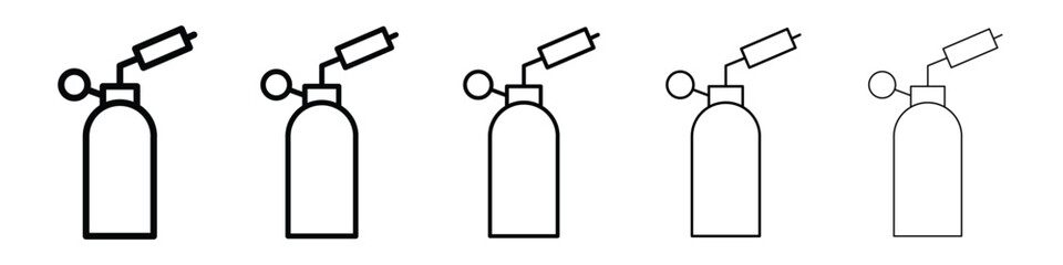 Blowtorch icon for mobile concept and web design.