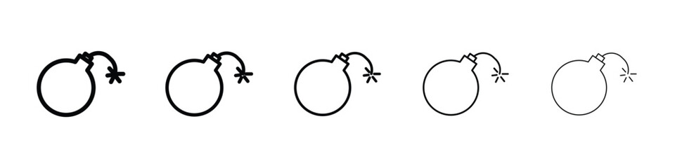 Bomb icon for mobile concept and web design.
