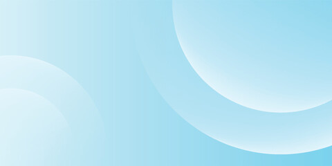 Minimalist banner background, pastel colorful, Light Blue gradations. Circle effect style geometric, abstract background. Vector Illustration