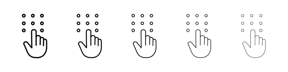 Braille icon for mobile concept and web design.