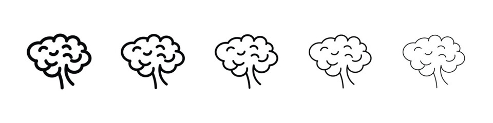 Brain icon for mobile concept and web design.