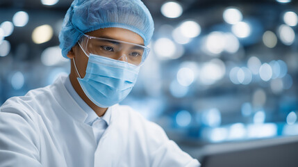 Research Scientist in Laboratory Conducting Experiments