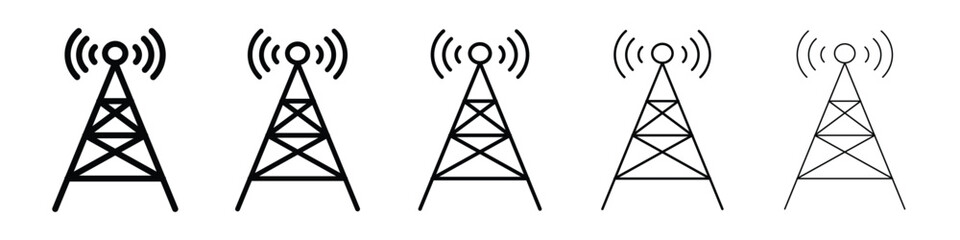 Naklejka premium Broadcast tower icon for mobile concept and web design.
