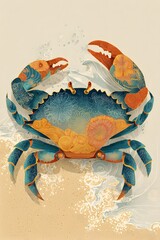 Crabs with unique color patterns