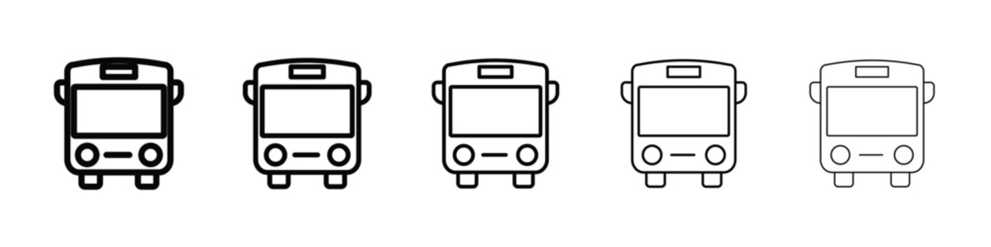 Bus icon for mobile concept and web design.