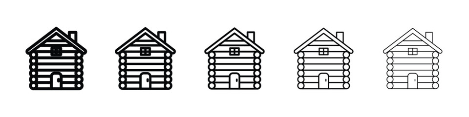 Cabin icon for mobile concept and web design.