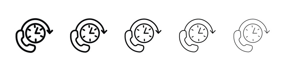 Call duration icon for mobile concept and web design.