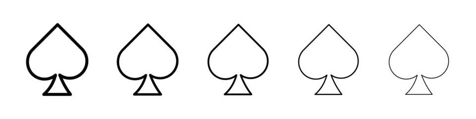 Card-spade icon for mobile concept and web design.