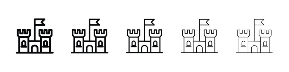 Castle icon for mobile concept and web design.
