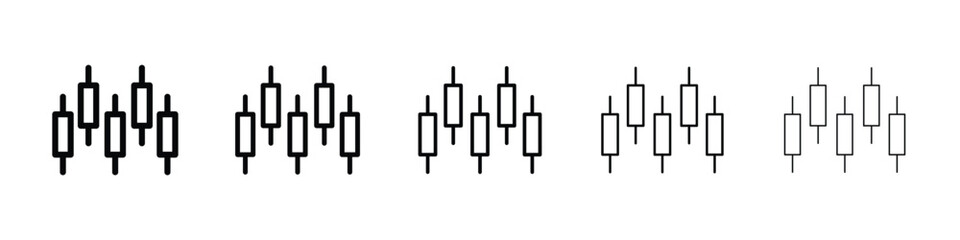 Chart candlestick icon for mobile concept and web design.