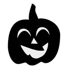 Halloween pumpkin silhouette vector 