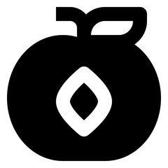 food and fruit solid icon set