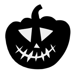 Halloween pumpkin silhouette vector 