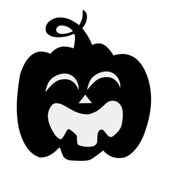 Halloween pumpkin silhouette vector 
