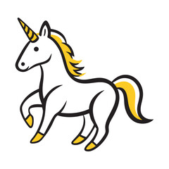 Unicorn vector art illustration.
