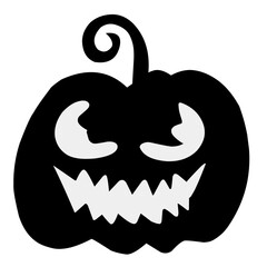 Halloween pumpkin silhouette vector 